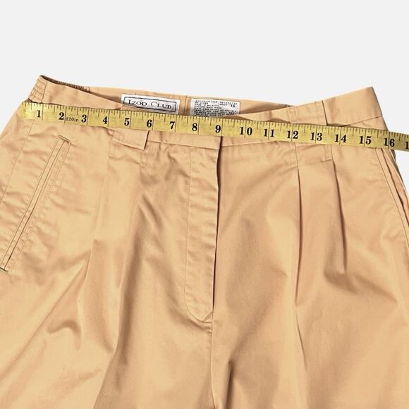 Izod Club Shorts Womens 16 Pleated High Waist 7” Inseam Peach Golf Casual Vtg - Picture 4 of 7